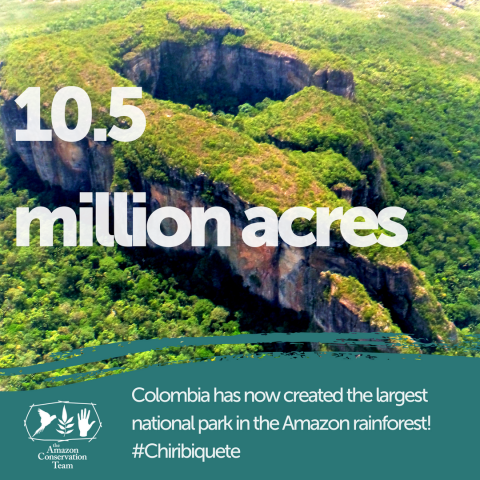 Chiribiquete photo and branded graphic